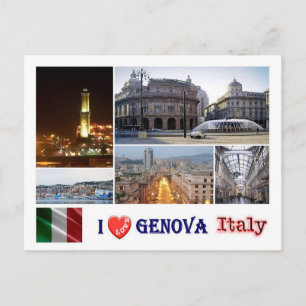Italië - Ligurië - Genua - Mosaic - Briefkaart