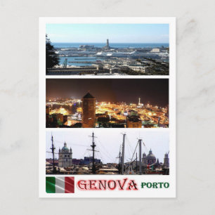 Italië - Ligurië - Genua - Mosaic - Harbour - Briefkaart