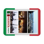 Italië - Ligurië - Genua - Mosaic - Harbour - Magn Magneet (Horizontaal)