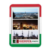 Italië - Ligurië - Genua - Mosaic - Harbour - Magn Magneet (Verticaal)
