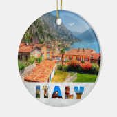 Italië Limone Sur Garda Kerstmis Keramisch Ornament (Links)