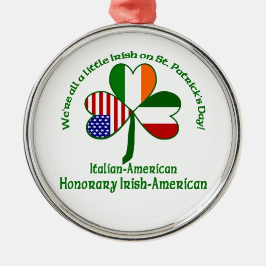 Italië Little Irish Metalen Ornament (Voorkant)