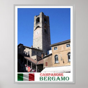 Italië - Lombardije - Bergamo - Campanone - Poster