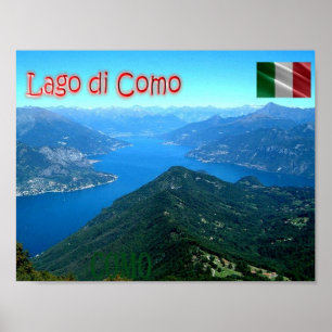Italië - Lombardije - Como - Uitzicht van het Como Poster
