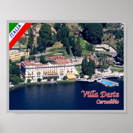 Italië - Lombardije - Comomeer - Cernobbio - meer Poster (Voorkant)