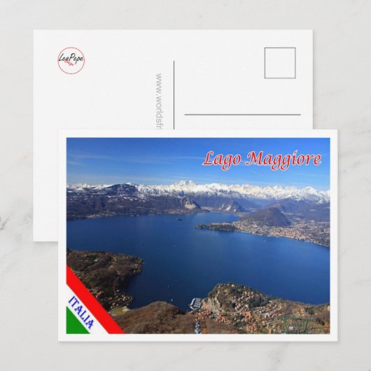 Italië - Lombardije - Maggiore - meer - Briefkaart (Voorkant / Achterkant)