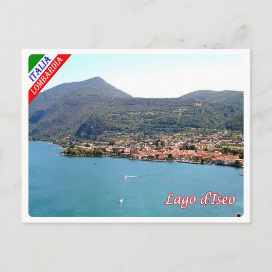 Italië - Lombardije - meer van Iseo - Briefkaart (Voorkant)
