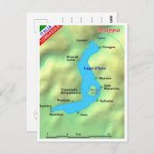 Italië - Lombardije - meer van Iseo - Kaart - (Voorkant / Achterkant)