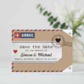 Italië Luchtpost Bagage Label Uitnodiging Italië K (Staand voorkant)