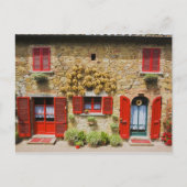 Italië, Lucignano, Red Shutters en Harvest Briefkaart (Voorkant)