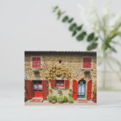 Italië, Lucignano, Red Shutters en Harvest Briefkaart (Staand voorkant)