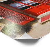 Italië, Lucignano, Red Shutters en Harvest Foto Afdruk (Hoek)