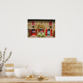 Italië, Lucignano, Red Shutters en Harvest Poster (Keuken)