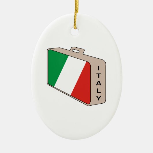 Italië Luggage Keramisch Ornament (Voorkant)