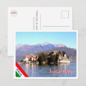 Italië - Maggiore - Isola Bella - meer - Briefkaart (Voorkant / Achterkant)