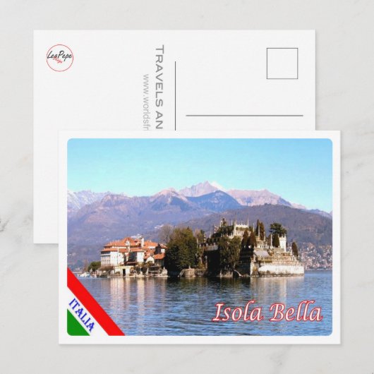 Italië - Maggiore - Isola Bella - meer - Briefkaart (Voorkant / Achterkant)