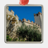 Italië, Malcesine, Gardenmeer, Castle Scaligero Metalen Ornament (Voorkant)