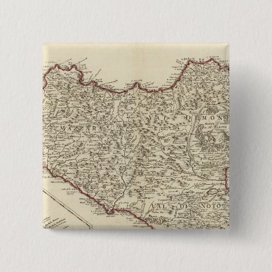 Italië, Malta Vierkante Button 5,1 Cm (Voorkant)