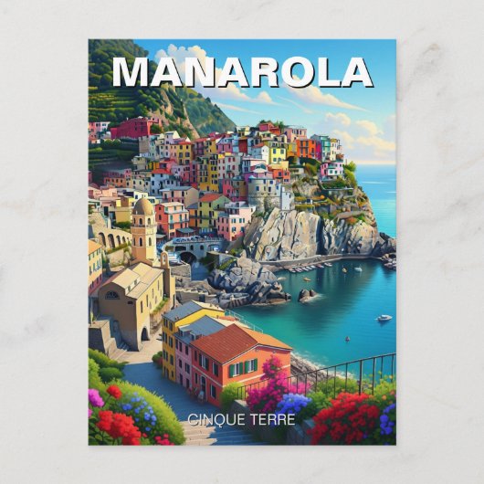 Italië Manarola Cinqua Terra Briefkaart (Voorkant)