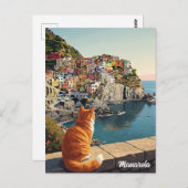 Italië Manarola Cinqua Terra Briefkaart (Voorkant / Achterkant)