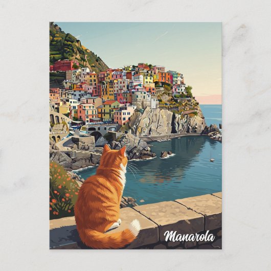 Italië Manarola Cinqua Terra Briefkaart (Voorkant)