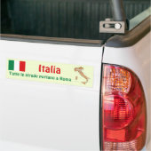 Italië Markering + Kaart Bumpersticker (Op Truck)