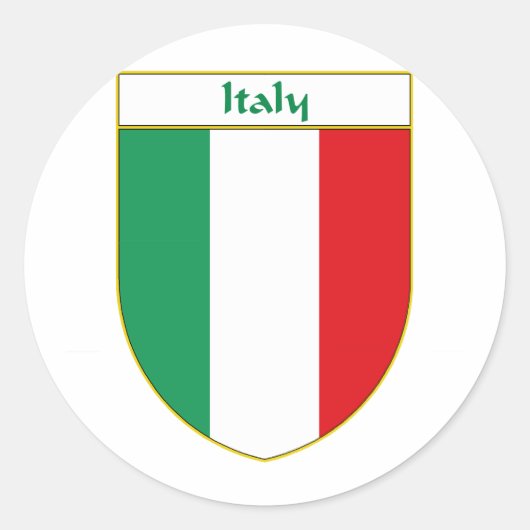 Italië Marktschild Ronde Sticker (Voorkant)