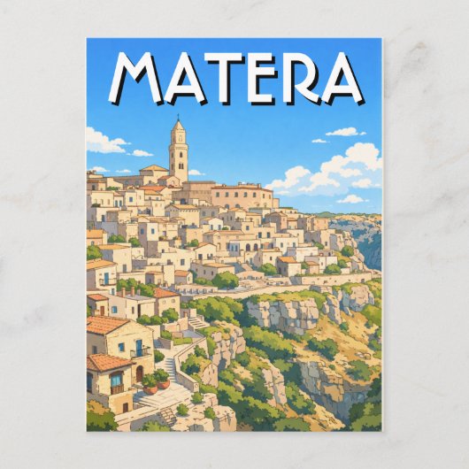 Italië Matera Reizen Briefkaart (Voorkant)