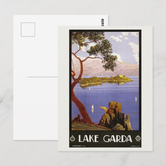 Italië Meer Garda Vintage Revel Briefkaart (Voorkant / Achterkant)