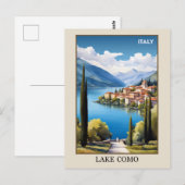 Italië Meer van Como Antieke Reis Briefkaart (Voorkant / Achterkant)