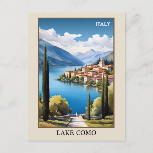 Italië Meer van Como Antieke Reis Briefkaart (Voorkant)