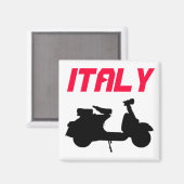 Italië met scooter magneet (Voorkant / Achterkant)