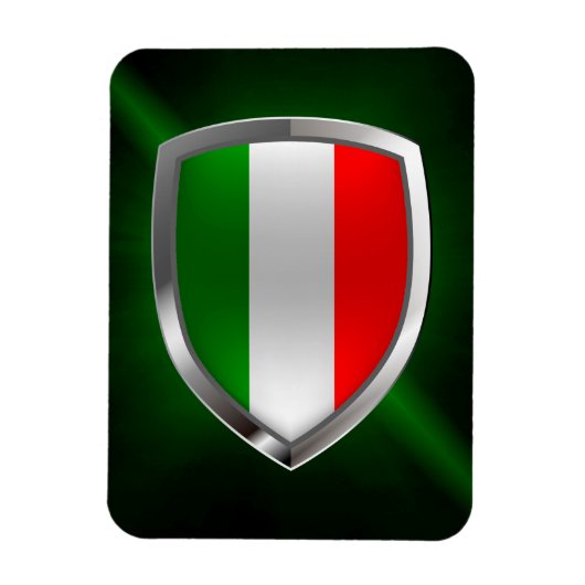 Italië Metallic Emblem Magneet (Verticaal)