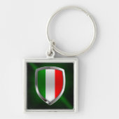Italië Metallic Emblem Sleutelhanger (Voorkant)