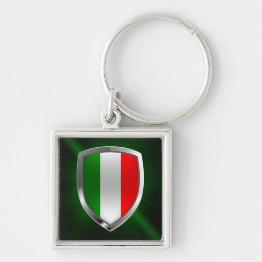 Italië Metallic Emblem Sleutelhanger (Voorkant)