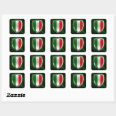 Italië Metallic Emblem Vierkante Sticker (Vel)