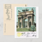  Italië, Milano, Arc della Pace 1904 Briefkaart (Voorkant / Achterkant)