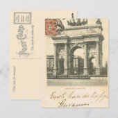  Italië, Milano, Arco della speed, 1894 Briefkaart (Voorkant / Achterkant)