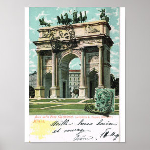 Italië, Milano, Arco della speed Poster