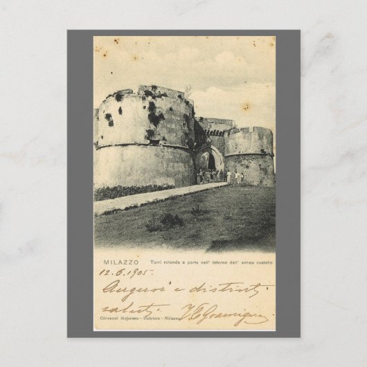 Italië, Milazzo, 1905 Briefkaart (Voorkant)