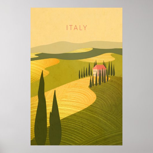 Italië Minimale Reisposter Poster (Voorkant)