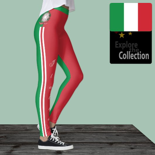 Italië mode leggings, Italiaans Vlag/sport Leggings