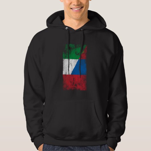 Italië Mongoolse vlaggen - Italiaans Mongools Hoodie (Voorkant)