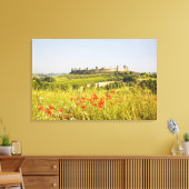 Italië, Monteriggioni, Uitzicht van het Gebied Canvas Afdruk (Insitu (Woonkamer))