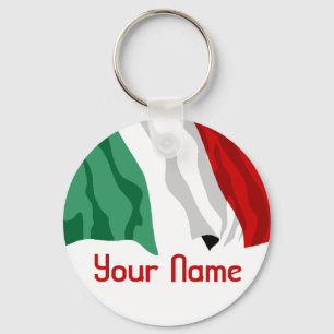 Italië - Naam - FLAG Sleutelhanger