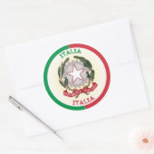 Italië Nationaal Embleem Cirkel Vorm Ronde Sticker (Envelop)