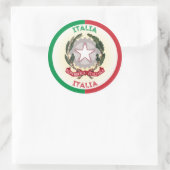 Italië Nationaal Embleem Cirkel Vorm Ronde Sticker (Tas)