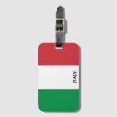 Italië Nationale vlag Patriottisch Bagagelabel (Voorkant (verticaal))