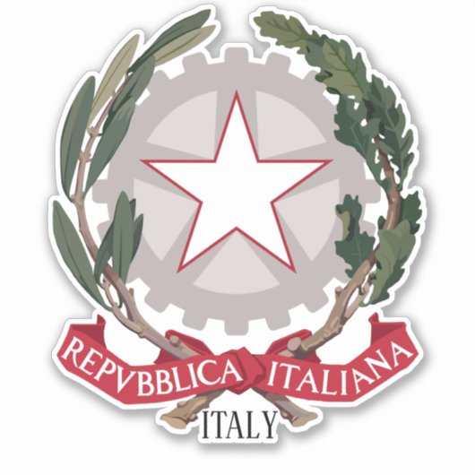 italië nationale wapenstilstand sticker (Voorkant)