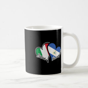 Italië Nicaragua Vlag Hart Half Italiaans Half Nic Koffiemok
